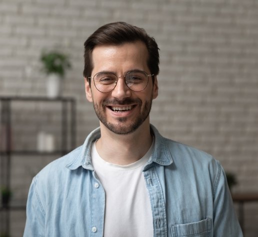 A happy male customer