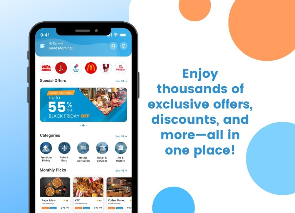 Flexideals app dashboard